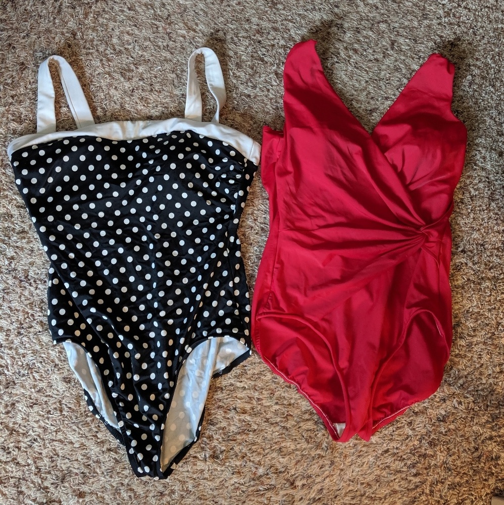 3 pieces of swimwear all size 16.  One piece & top